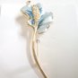 free shipping ~ Rhinestone Blue floral Brooch P47