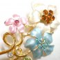 free shipping ~ rhinestone floral BROOCH P65 Gorgeous