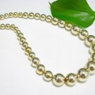 free shipping ~ NB1002 GLITZY GOLDEN BEADS NECKLACE Length 19 inches