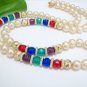 free shipping ~ NB1022 ELEGANT PEARLS WITH BEADS NECKLACE 30 inches