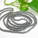 FREE SHIPPING ~ NB1028 ELEGANT GREY FAUX PEARL LONG NECKLACE 60 INCHES