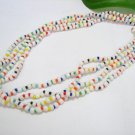 NB1030free shipping ~ FASHION JEWELRY 2 ROW LUCITE NECKLACE 16 inches