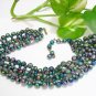free shipping ~  NB1033 SEXY CHOKER GREEN PEARL FASHION choker NECKLACE 16in.