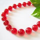free shipping length 18 inches Charming Hot Red Beads casual NECKLACE NB1034
