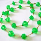 free shipping ~  NB1037 GLITZY GREEN LUCITE FASHION JEWELRY NECKLACE 30 INCHES