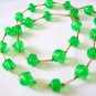 free shipping ~  NB1037 GLITZY GREEN LUCITE FASHION JEWELRY NECKLACE 30 INCHES