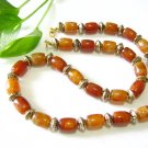 FREE SHIPPING ~  NB1045 CHARMING BROWN BEADS LONG NECKLACE 24 INCHES