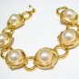 free ship 8 in.GOLDEN PLATED PEARL BRACELET B1001