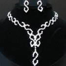 free shipping bridal wedding RHINESTONE earrings NECKLACE SET NB740
