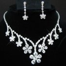 free shipping bridal wedding RHINESTONE earrings NECKLACE SET NB741