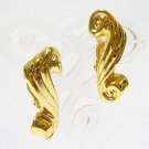 EA663 FANTASTIC GOLDEN DANGLE CLIP ON EARRINGS 1 in.