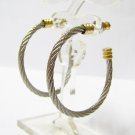 EA521 STAINLESS STEEL DANGLE PIERCED EARRINGS 1.3 in.