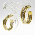 EA555 FASHION JEWELRY GOLDEN PIERCED EARRINGS 1 in