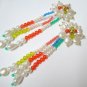 EA573 BEAUTIFUL FAUX PEARL DANGEL LONG EARRINGS 5.5 in.