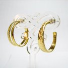 EA486 GOLDEN PLATED PIERCED EARRINGS 1.1 inches.