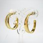 EA486 GOLDEN PLATED PIERCED EARRINGS 1.1 inches.