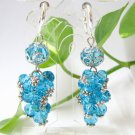 E701 CRYSTAL DANGLE *SPRING CLIP ON* EARRING 2 in.