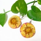 E712 CHARMING CHRYSANTHEMUM HOOK EARRINGS 1.3 in.