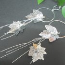 E906 *SPRING CLIP ON* RHINESTONE SILVERLY EARRINGS 13.5cm