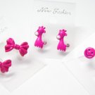 E150 CHARMING CUTE STUDS EARRINGS *3 PAIRS* SPECIAL OFFER