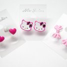 E148 CHARMING CUTE STUDS EARRINGS *3 PAIRS* SPECIAL OFFER