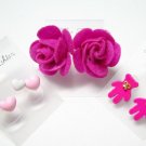 E146 CHARMING CUTE STUDS EARRINGS *3 PAIRS* SPECIAL OFFER