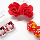 E143 CHARMING CUTE STUDS EARRINGS *3 PAIRS* SPECIAL OFFER