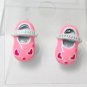 E4PK CUTE PINKSHOES STUB EARRINGS ONE PAIRS
