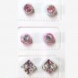 E224 *3 PAIRS* MAGNETIC RHINESTONE EARRINGS *No pierced!
