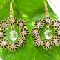 E811 CHARMING RHINESTONE GOLDEN HOOK EARRINGS 4.4cm