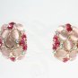 E815 UNIQUE RHINESTONE SILVERLY STUD EARRINGS 2.5cm