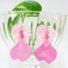 E1001 Impression of Flower-Malus Halliana Earrings 6cm