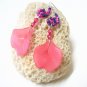 E1014 Impression of Flower-Lpomoea Nil Earrings 6.5cm