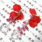 E1015 Impression of Flower-Love of Romance Earrings 7cm