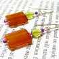 E1103 AGATE DANGLE SILVERLY HOOK EARRINGS 5cm