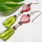 E1104 LOVE ROMANCE DANGLE HOOK EARRINGS 7cm