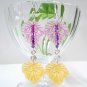 E1024 Beautiful Wisteria Floral Dangle Earrings 7cm