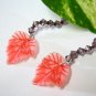 E1025 Fantastic Red Maple leaves Dangle Earrings 7cm