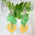 *FREE SHIPPING* E1026 Charming Pea Floral Dangle Earrings 7cm