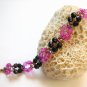 free shipping handmade jewerly B1305 Charming Purple & Black Bracelet 19cm