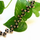 free shipping handmade jewelry B1309 Gorgeous Black & Golden Beads Bracelet 19.5cm