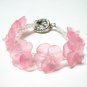 B1315 Pink Orchid Beautiful Floral Bracelet 18cm Handmade *free shipping*