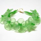 B1316 Green Orchid Charming Floral Bracelet 18.5cm Handmade*free shipping*