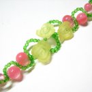 free shipping ~ B1318 Charming Yellow Rose Beautiful Handcraft Bracelet 19.5cm