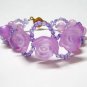 B1322 Purple Rose Charming Bracelet 19cm