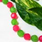 free shipping~ B1324 Fancy Pink & Green Beads Handcraft  Bracelet 21cm