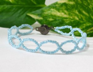 free shipping ~ B1329 Glamorous Handcraft jewelry Blue beads Beads Bracelet 19.5cm