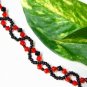 free shipping ~ B1330 Gorgeous Handcraft jewelry Red & Black beads Bracelet 19cm