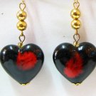 EA413 UNIQUE PORCELAIN HEART CLIP ON EARRING 3 inches