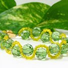 B1334 Evergree Green & Yellow Bracelet 19cm